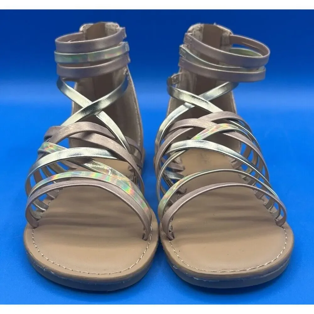 Cat &‎ Jack shoes - strappy boot sandals - girls size 13 *Pre-Owned* Exc.cond.